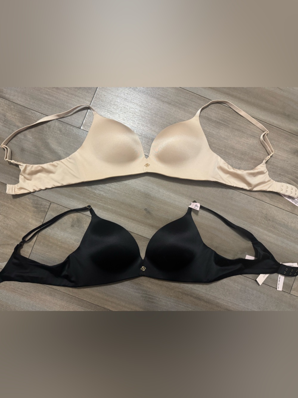 Victoria's Secret Black & Nude Push-Up Bra Set